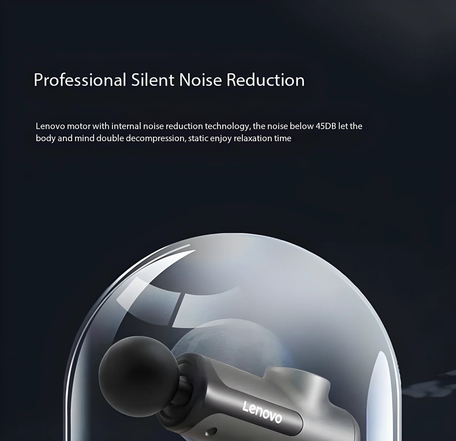 Lenovo Brand Fascia Gun Deeply Relieves Muscle Soreness Fitness and Relaxation Equipment LED Touch Screen 8Massage Head Gifts